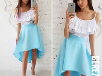 Костюмчик с шелковой маечкой Размер: С и М Ткань: костюмка габардин +