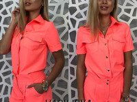 В426 Костюм ткань костюмка люкс на кнопках с-м 590 грн.