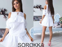 Костюм 540.00 грн. Размеры: с, м, л Ткань: котон Цвет: белый 53 мод №