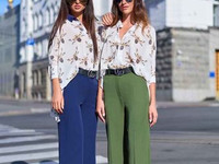 Брюки трубы  Цена 580грн Размер S M L ( XL 2XL + $2 ) Цвет красный , ч
