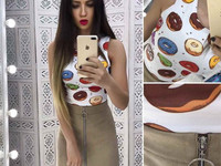 Костюмчик с замшевой юбочкой Размер: С и М Ткань: замш на дайвинге + д