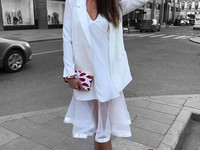 Красивый Летний костюм двойка ( пиджак свободного кроя и нежный красив