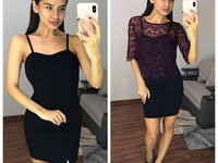 Двойка сарафан +топ креп дайвинг,кружево реснички размеры 42 44 46 480