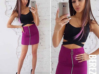 Костюмчик с мини юбочкой Ткань: комтюмка габардин + дайвинг Размер: С