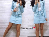 Костюмчик с карманами Размеры С (42-44) и М (44-46) Ткань джинс стрейч