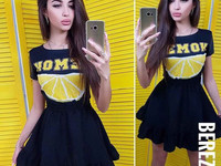 Костюмчик с пышной юбочкой Размер: С и М Ткань: костюмка габардин + да