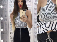 Костюмчик с джинсовой юбочкой Размер: С и М Ткань: джинса + трикотаж к