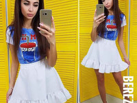 Костюмчик с пышной юбочкой Размер: С и М Ткань: костюмка габардин + да