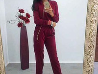 костюм тройка . размер см ткань шелк фото в реале цвет марсала  Цена: