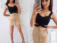 Костюмчик с мини юбочкой Ткань: комтюмка габардин + дайвинг Размер: С