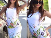 Летний костюм с юбкой, Ткань стрейч трикотаж Размеры с м,цвет голуб,че