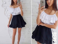 Костюмчик с шелковой маечкой Размер: С и М Ткань: костюмка габардин +