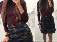 New Collection Юбка и гольф (комплектом и отдельно)  Юбка Ткань: плотн