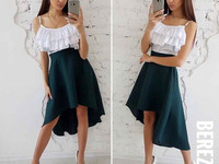 Костюмчик с шелковой маечкой Размер: С и М Ткань: костюмка габардин +