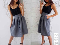 Костюмчик с юбочкой миди Размер: С и М Ткань: костюмка габардин + шёлк