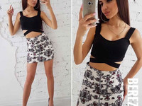 Костюмчик с мини юбочкой Ткань: коттон + дайвинг Размер: С и М Цена ко