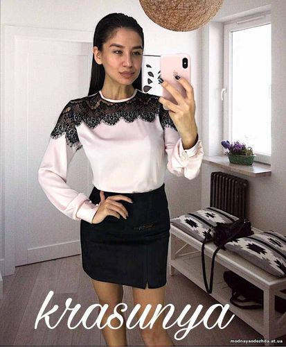 Блуза шелк Армани,кружево реснички размеры 42 44 46 48 430 грн. Юбка з