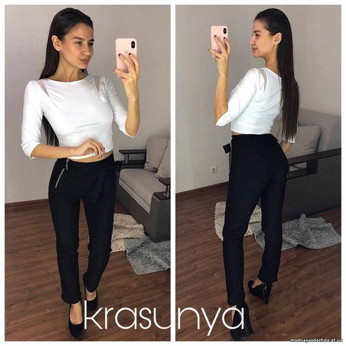 Топ микро дайвинг размер единый 42-44 320 грн. Брюки посадка завышена