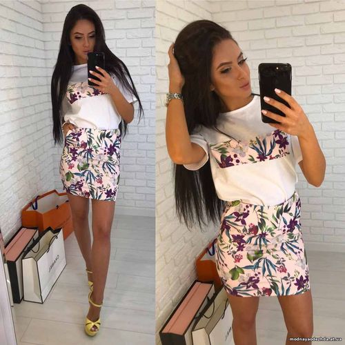 Костюм(футболка+юбка) 560 грн. Ткань-Креп костюмка люкс Размеры: с и м Костюм(футболка+юбка) 560 грн. Ткань-Креп костюмка люкс Размеры: с и м