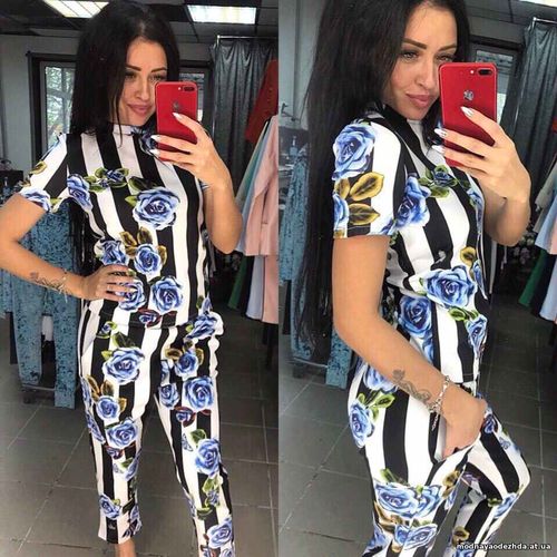 Ультра модный летний костюмчик!Хит этого лета!! Ткань стрейч трикотаж