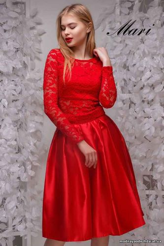 Комплект 540грн Ткань кофты гипюр реснички и трикотаж Юбка ткань атлас