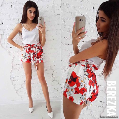 Костюмчик маечка + шортики Ткань: шёлк армани + сатин коттон Размер: С