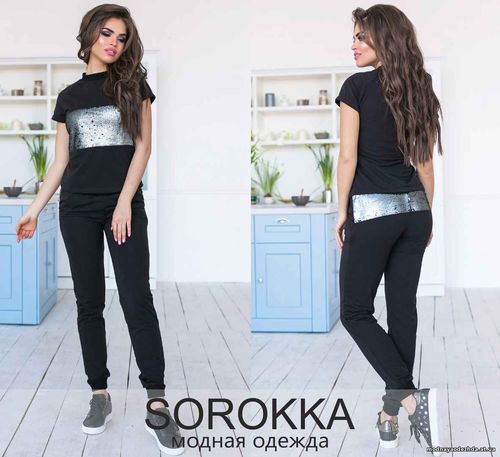 Костюм 630.00 грн. Размеры: 42-44 Ткань: двухнитка+пайетка 68 мод №