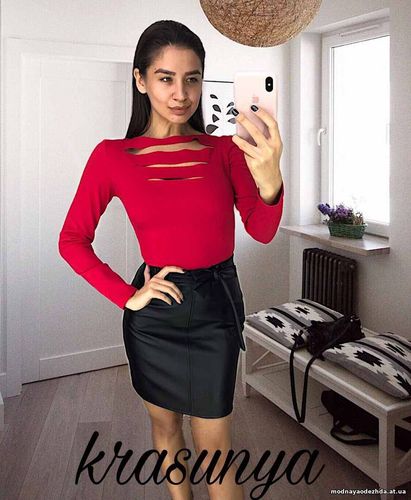 Топ креп дайвинг размеры 42 44 46 черный красный 320 грн. Юбка эко кож