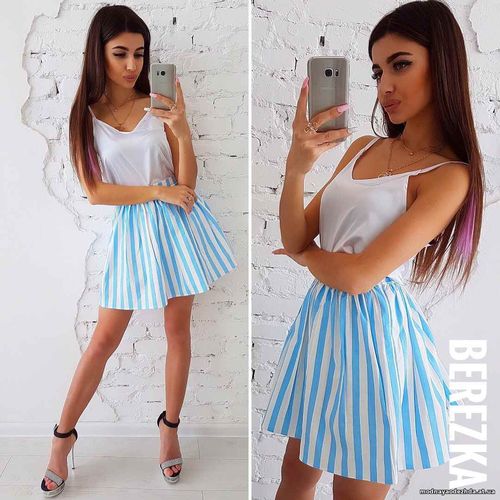 Костюмчик с шёлковой маечкой Размер: С и М Ткань: коттон + шёлк армани