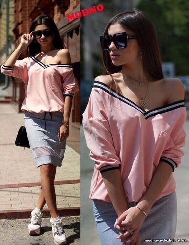 Новинка Удобный красивый Костюм в стиле спорт шик с юбкой и свитшотом