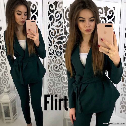 Костюм ( пиджак с поясом + брюки ) Цена: 710 грн. Размер: S и M Ткань: