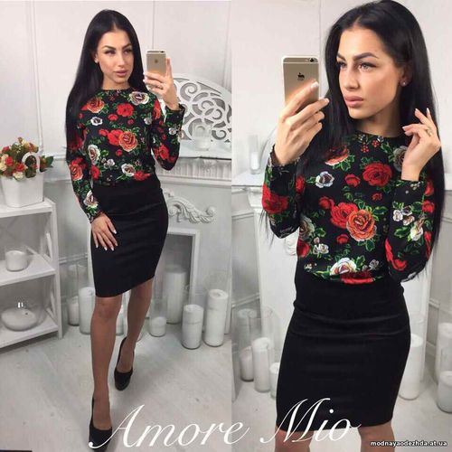 Костюм ( кофта и юбка ) Ткань- кофты - креп- костюмка Барби, юбки- дже