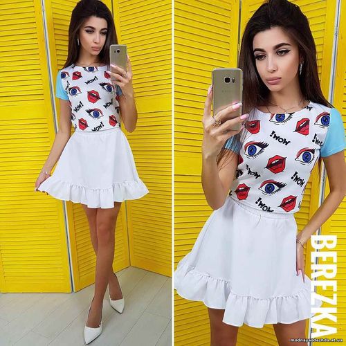 Костюмчик с пышной юбочкой Размер: С и М Ткань: костюмка габардин + да Костюмчик с пышной юбочкой Размер: С и М Ткань: костюмка габардин + да