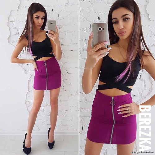 Костюмчик с мини юбочкой Ткань: комтюмка габардин + дайвинг Размер: С