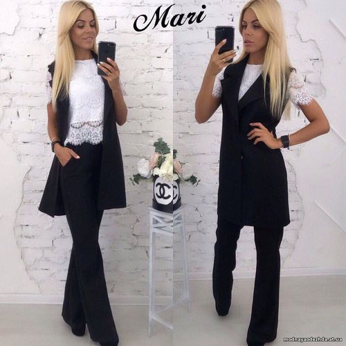 Костюм двойка , удлинённый жилет и брюки Цена 695 грн. Ткань креп кост Костюм двойка , удлинённый жилет и брюки Цена 695 грн. Ткань креп кост