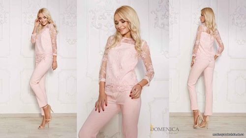 Р 1722 950 грн. Роскошный брючный костюм. Изделие выполнено из дорогог