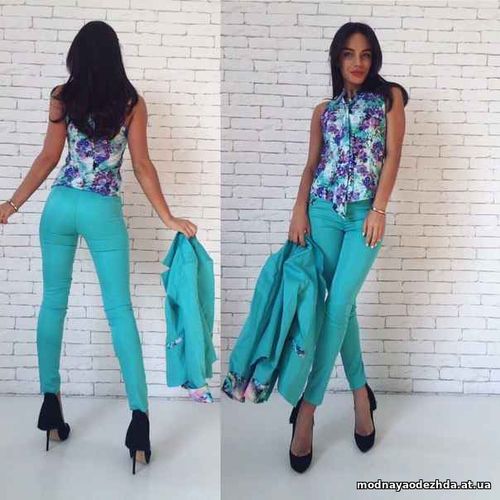 костюм тройка (блуза-пиджак-брюки) . размеры 42,44,46 цвет мята матери костюм тройка (блуза-пиджак-брюки) . размеры 42,44,46 цвет мята матери