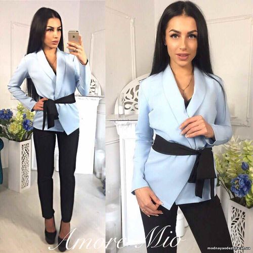 Костюм ( пиджак и брюки) Ткань- креп-костюмка класса люкс Размеры С М