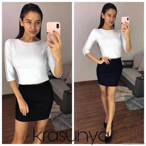 Топ микро дайвинг,перфорированная кожа размер единый 42-44 320грн. Юбк