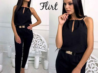 Комбез ( пояс в комплекте ) . Размер: 42-44 Ткань- креп- костюмка Цвет