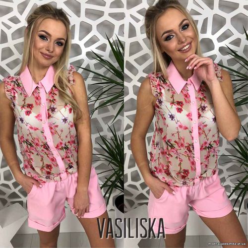 В-215 Комбез, креп шифон + костюмка С-м 490 грн.