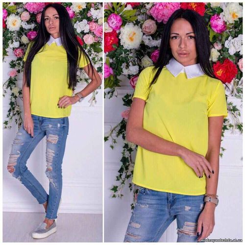 ПоделитьсяПоказать список поделившихся Блуза Ткань креп-шифон Размер с