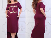Платье #705\ац Размеры:50-52-54-56 Ткань:трикотаж 370гр