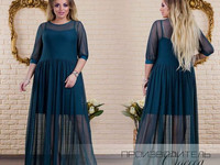 Женское платье 8247 Размеры: 50-52. 54-56. 58-60 Ткань: евро-Сетка + м
