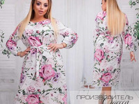 Платье Код. 324/1 Размеры 46-50,52-56, 58-62 Ткань шёлк  Длина изделия