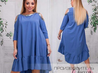 Платье мод 0159/5 Размеры 48-52 52-56 Ткань Супер Софт + Паетка Длина