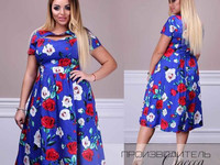 Платье Мод 233 Размеры 48-50, 52-54, 56-58 Ткань коттон Длина изделия