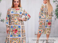 Платье Код. 324/1 Размеры 46-50,52-56, 58-62 Ткань шёлк  Длина изделия