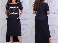 Платье #705\ац Размеры:50-52-54-56 Ткань:трикотаж 370гр