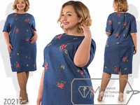 Цена: 680грн Размеры: 56-58, 60-62 Ткань: летний джинс+вышивка Длина п
